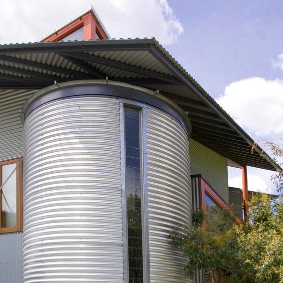 SERS corrugated round home in steel